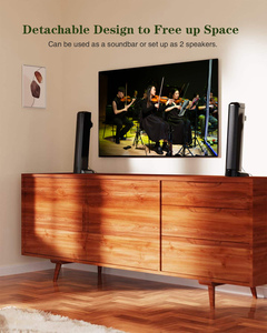 ULTIMEA <span class=keywords><strong>2.2</strong></span> Soundbar TV 2-in-1 yang Dapat Dilepas, 5.3, Speaker TV dengan 3 Mode Equalizer dan Bass yang Dapat Disesuaikan, ARC/optik/AUX - Product Image 4