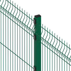 Panneau de clôture en treillis métallique 3D, poteau carré, galvanisé, revêtement PVC, hauteur personnalisée - Product Image 1