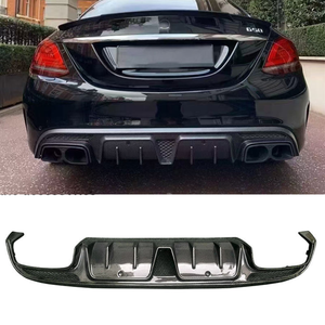 Diffuseur arrière en fibre de carbone style BB W205 C63, lèvre de pare-chocs arrière pour Mercedes Benz Classe <span class=keywords><strong>C</strong></span> C63 <span class=keywords><strong>4</strong></span> portes 2014-2021 - Product Image 2