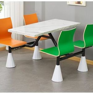 Restaurant Sets Wooden <b>Table</b> And Chairs Integrated Fast Food Canteen Furniture For School Or Commercial Use - Product Image 3