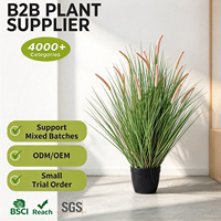 Herbe artificielle verte haute de 120 cm, plante artificielle en pot de type queue de renard pour la décoration des halls d'hôtel, des restaurants et des coins de sol