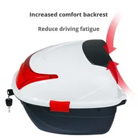 Boîte arrière de moto 33L en plastique imperméable, durable, épaissie, anti-vibrations, accessoires de rangement