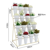 Support de présentation floral, étagère pour seau à fleurs, étagère de fleuriste, présentoir à fleurs mobile, rayonnage pour fleuriste de détail