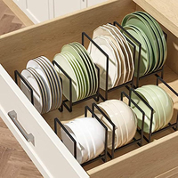 Organisateur de tiroir pour vaisselle, séparateur de placard domestique pour assiettes et bols, support de rangement gain de place pour cuisine