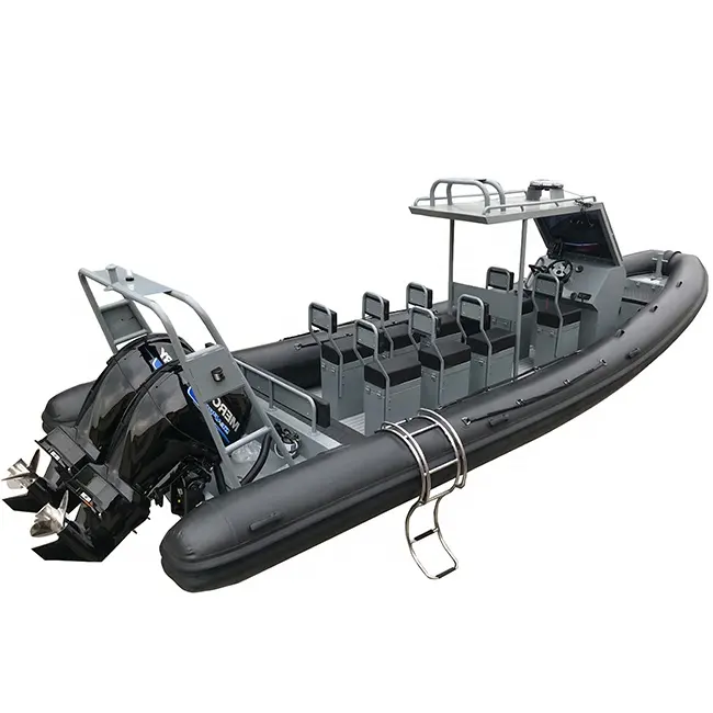 28ft надувная лодка с алюминиевым корпусом RHIB 860 патрульный гипалон/ПВХ роскошное сиденье черного цвета
