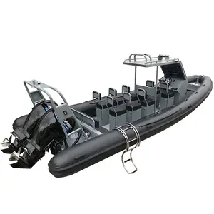 28英尺铝制船体肋骨充气船RIB 860巡逻Hypalon/PVC豪华座椅黑色