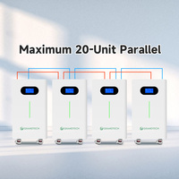 Batterie de stockage solaire 16 kWh 314 Ah, batterie lithium résidentielle avec cellules de qualité A, application Bluetooth et performances de sauvegarde longue durée