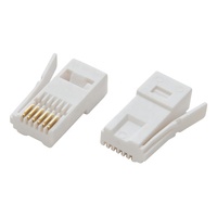 HOTION Transparent Mini Rj11 Téléphone Rj45 Prise Jack Connecteur Bornes