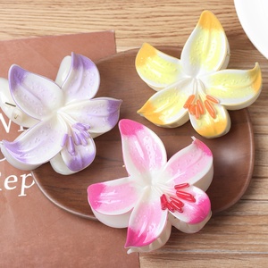 Nouvelles pinces à cheveux en plastique AITONG 8 cm, motif frangipanier, pour enfants, femmes, fêtes, plage hawaïenne, usage quotidien - Product Image 3