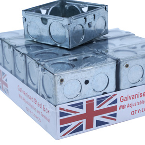 China wholesale gi electrical box switch box 1 2 gang box