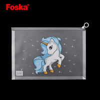 Bolsas de Almacenamiento Esmeriladas con Diseño de Unicornio Foska al por Mayor, con Cierre de Cremallera, Bolsas de Embalaje de Plástico Polivinílico con Cierre Hermético para Juguetes y Ropa Interior