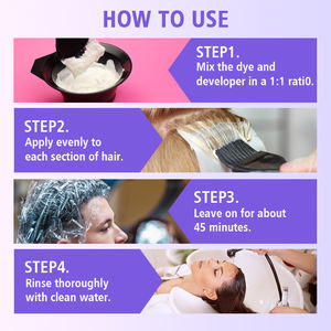 Joynna Crema de Coloración Capilar Semipermanente Rubia Baja en Amoníaco Inofensiva con Romero, Biotina Instantánea y Planta Personalizada para Mujeres - Product Image 4