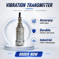 Capteur de vibration MVT100 CE intégré en acier inoxydable RS485/4-20mA, transducteur de vitesse 10-500Hz 24VDC 0-20/25/50mm/s, connecteur aérien