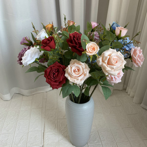 Rosas Artificiales de 65cm de Meiyu Craft Flower Factory, Tela Cepillada, Decoración para Bodas y Hogar, Arreglos Florales - Product Image 2