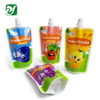 Sacs de gelée d'usine Emballage de jus en plastique nylon mylar Pochette à bec verseur imprimée personnalisée Doypack