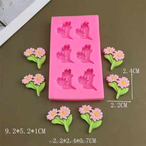 <span class=keywords><strong>Moule</strong></span> en silicone Fleur de marguerite 'Early Riser' - Petites formes de fleurs pour fondant, chocolat, résine polymère - Idéal pour la décoration de gâteaux - Product Image 4