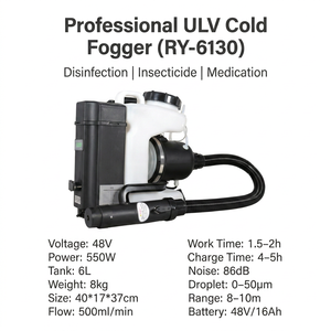 Pulverizador Profesional 3 <span class=keywords><strong>en</strong></span> 1 ULV de Niebla Fría <span class=keywords><strong>para</strong></span> Desinfección, Control de Plagas y Medicación - Largo Alcance, Seguro y Estable, Directo de Fábrica - Product Image 6