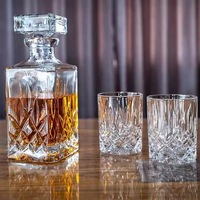 Juego de vino Popular, decantador de Whisky de vino tinto personalizado con taza de vidrio, diseño elegante