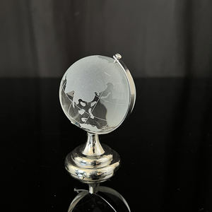 Globo de Cristal con Base Dorada, <span class=keywords><strong>Bola</strong></span> de Cristal con Forma de Tierra - Product Image 4