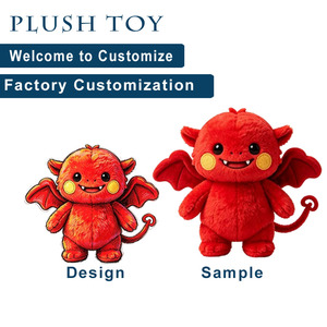 Personalización <span class=keywords><strong>de</strong></span> Fábrica OEM, Peluche <span class=keywords><strong>de</strong></span> Dragón Rojo Pequeño, Juguete <span class=keywords><strong>de</strong></span> Peluche <span class=keywords><strong>de</strong></span> Monstruo Adorable, Peluche Suave para Regalos <span class=keywords><strong>de</strong></span> Mascota Corporativa - Product Image 1