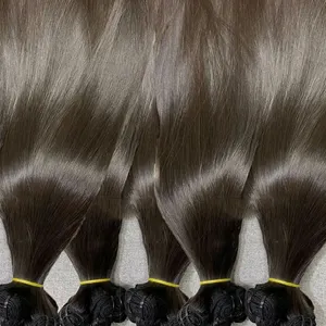 للبيع بالجملة شعر من متبرع واحد شعر خام غير معالج بنسبة 100% متصل بقطعة جلد طبيعية وصلات شعر مستقيمة من البائع