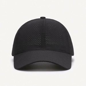 Wholesale Summer Sport <b>Cap</b> Sunhat Solid Color Net Hole 6 Panel Breathable <b>Waterproof</b> Baseball <b>Cap</b> - Product Image 2