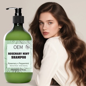 Shampooing à l'huile <span class=keywords><strong>de</strong></span> romarin et à la menthe pour réduire la <span class=keywords><strong>chute</strong></span> des <span class=keywords><strong>cheveux</strong></span> <span class=keywords><strong>Produit</strong></span> pour homme et <span class=keywords><strong>femme</strong></span> Vente en gros Bio 480ml - Product Image 1