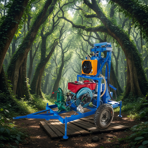 Plateforme de forage de puits d'<span class=keywords><strong>eau</strong></span> efficace de 80 m, entraînée par un compresseur d'air, <span class=keywords><strong>pour</strong></span> une <span class=keywords><strong>installation</strong></span> rapide de systèmes d'<span class=keywords><strong>eau</strong></span> souterraine - Product Image 1
