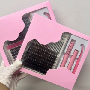 Kit per Extension Ciglia Fai-da-Te 8mm-16mm Curva C D, Vendita all'Ingrosso, Etichetta Privata, Ciglia a Ciuffi 30D con Colla e Sigillante - Product Image 6