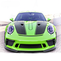 Kit carrosserie large style GT3 RS en fibre de carbone pour Porsche 911 991.1 modifiée et améliorée, comprenant pare-chocs, capot, ailes, aileron GT et jupes latérales