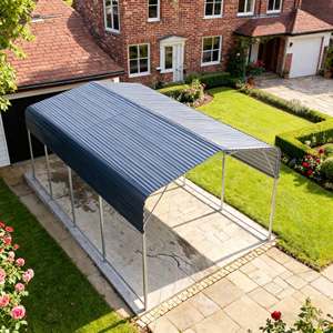 Vente en gros d'Abris d'auto en métal de 11*19 FT <span class=keywords><strong>Toit</strong></span> en acier galvanisé Abri multi-usage Abri d'auto en métal robuste pour voiture, bateau et tracteur - Product Image 6