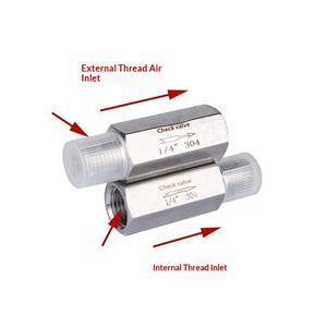 Válvula de Retención en Línea de Acero Inoxidable 304 - Macho/Hembra para Control de Fluidos en Sistemas de Agua/Aire/Aceite, Tuberías de Aire Comprimido y Gas - Product Image 4