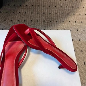 Heeled Sandals Women Square Toe Low Block <b>Heel</b> Genuine Leather Slip On Summer Elegant Breathable Solid Color - Product Image 4