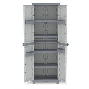 TERRY - 1002559 Armoire extérieure 2 portes 70x43,8x210 - 4 étagères intérieures réglables-4 bacs-EAN 8005646025594 CABINETS - Product Image 3