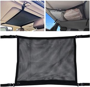 Filet de rangement de plafond de <span class=keywords><strong>voiture</strong></span> MESOROCK réglable à double couche en maille, sac de tente pour longs trajets, compatible avec la plupart des voitures - Product Image 2