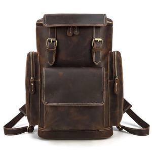 Sac à dos AndoBag pour homme en cuir de vache véritable, sacs à bandoulière pour affaires, haute qualité, rétro, grande capacité, sac pour ordinateur portable 15,6 pouces - Product Image 1