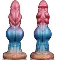 Énorme Godemiché Fantaisie en Forme de Cheval Monstrueux, Masturbateur Souple Unisexe, Godemiché Anal Géant en Silicone Épais avec Nœud en Forme de Chien