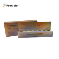 Boîte d'emballage en carton holographique irisé de luxe, personnalisée et imprimée, pour un ensemble de flacons de sérum et d'ampoules pour soins de la peau