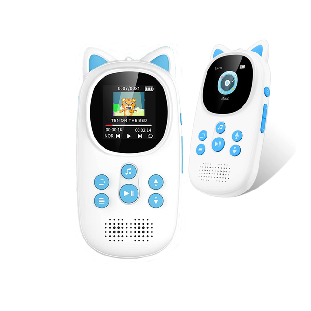 Children's Digital Music Player for 5.3 2 USB Ports Portable Cartoon MP3 Kids Early Learning Plastic TFT Screen Built-in