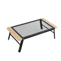 Outdoor Folding Net Table, Portable Barbecue Shelf