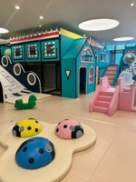 Manège Rotatif Manuel Thème Coccinelle Moetry, Équipement de Jeu Intérieur, Jeux pour Tout-Petits pour Centre de Jeux et Crèche