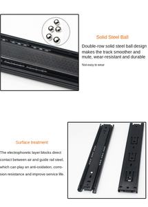 Correderas para Cajones <span class=keywords><strong>de</strong></span> Muebles Modernos <span class=keywords><strong>de</strong></span> 45 <span class=keywords><strong>cm</strong></span> con Cierre Suave, Tres Rieles, Rodamiento <span class=keywords><strong>de</strong></span> Bolas Sólido y Riel <span class=keywords><strong>de</strong></span> Acero Laminado en Frío para Gabinetes <span class=keywords><strong>de</strong></span> Cocina - Product Image 5