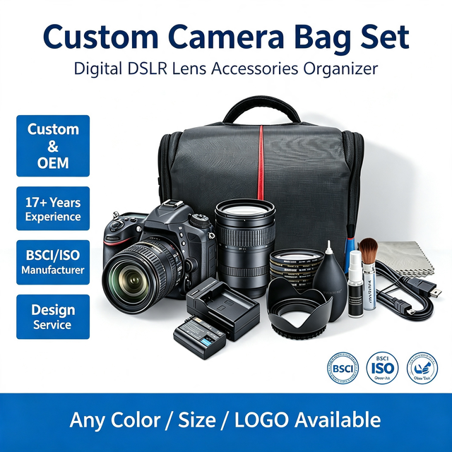 BSCI Factory Custom Waterproof Professional Sling Crossbody DSLR Digital Video Camera Bags
