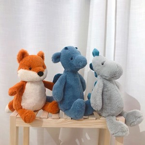Fluffy Animal Plush Orange Fox Blue <strong>Dinosaur</strong> Grey Dino Stuffed Toy for <strong>Nursery</strong> - Product Image 1