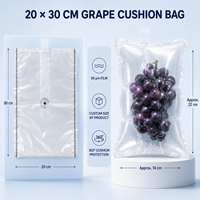 Sac gonflable en plastique pour emballage de protection, réutilisable, écologique, pour la réduction des déchets, en forme de sac dans un sac, pour raisins, vente en gros