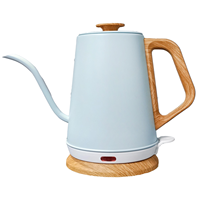 Bouilloire à col de cygne mécanique en acier inoxydable de 1000 ml, cafetière avec contrôle de la température, design sans fil et usage domestique