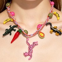 Collier pour femme en résine et coquillages, style bohème, double rang, avec pendentifs géométriques, animaux et fruits, vintage, en gros, en stock, idéal comme cadeau