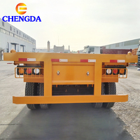 Fournisseur direct d'usine, remorque plateau 4 essieux pour transport lourd, conteneurs usagés de 20 pieds, 40 pieds, 45 pieds, 80 tonnes, 100 tonnes
