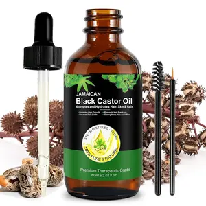 100% Pure Natural Jamaican Black Castor Oil Cold Pressed Unrefined Oils For Hair Growth Nails Body Massage Essential Oil Serum