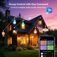 Bombillas LED Inteligentes E27 60 RGBCW 9W 806 LM CE ERP Tuya Wifi para Control por Aplicación Alexa y Google, Regulables, para el Hogar